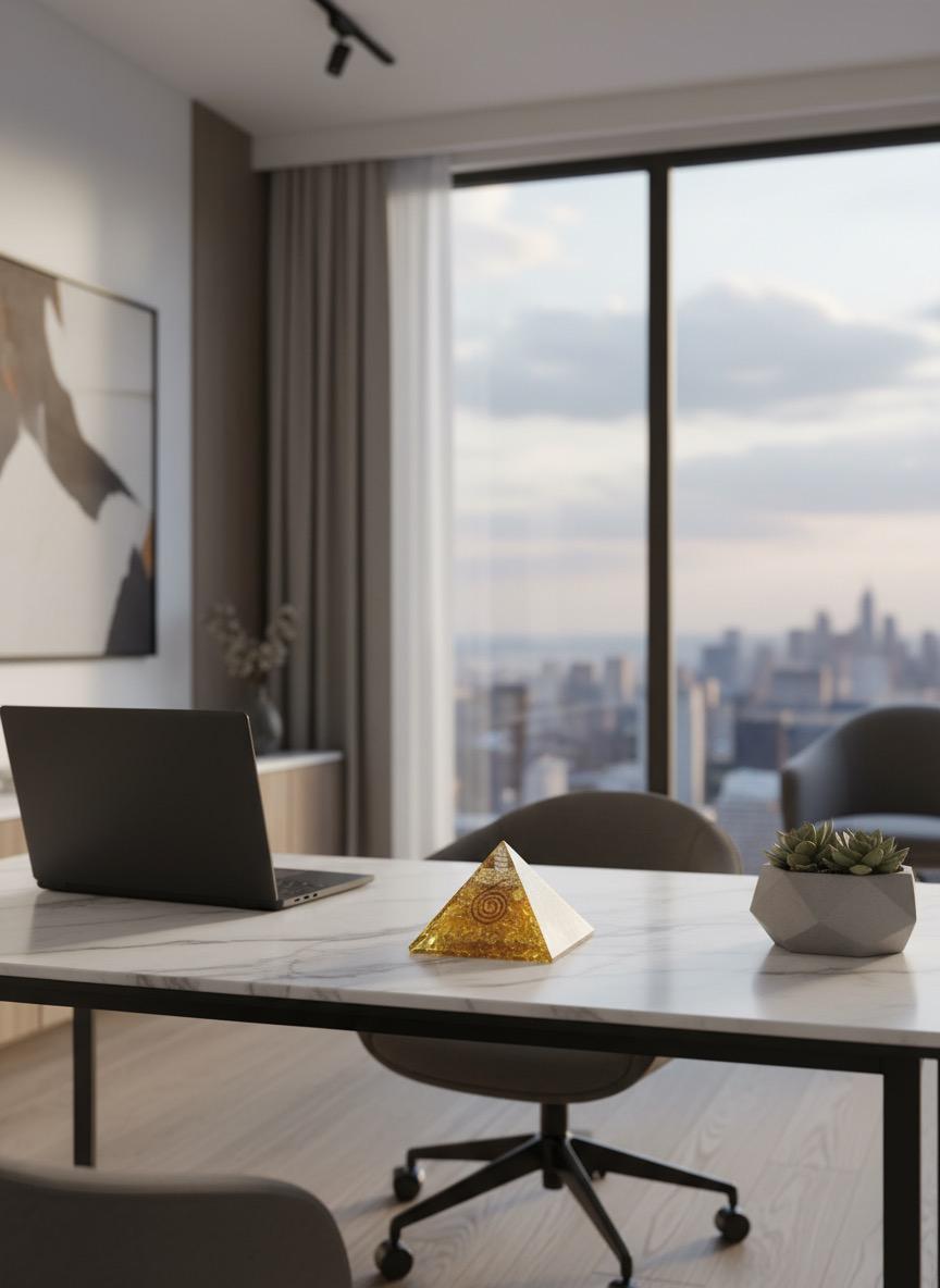 Evaarah - Energised Citrine Abundance Pyramid - For Wealth & Success